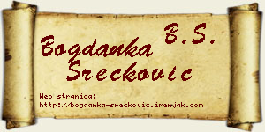 Bogdanka Srećković vizit kartica